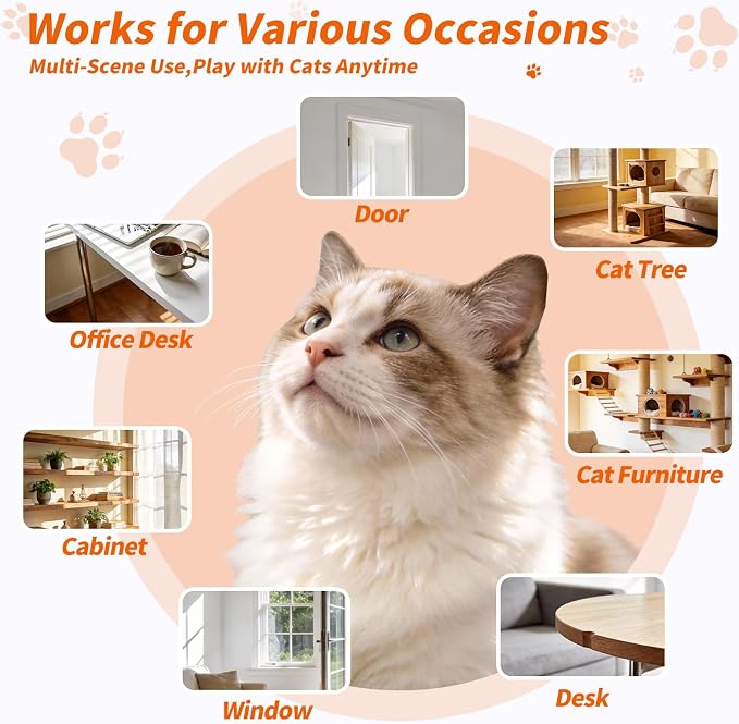 Interactive Cat Toys, Automatic Flying Bird Door Hanging Toy for Cats
