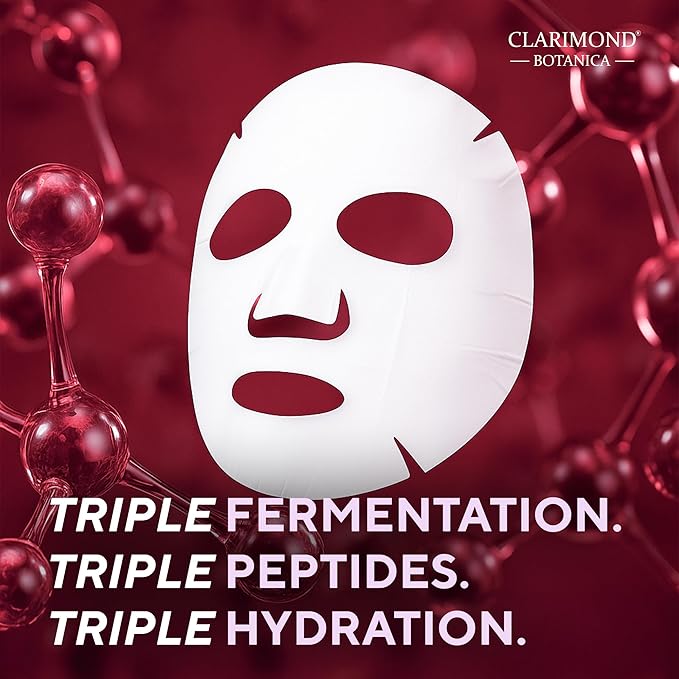 5 Pack Hydrating Facial Mask Skin Care – Soluble Enzymes, Probiotic Fermented Botanicals – Sensitive Skin, Redness, Smoothing & Revitalizing Sheet Masks Spa Gifts for Women