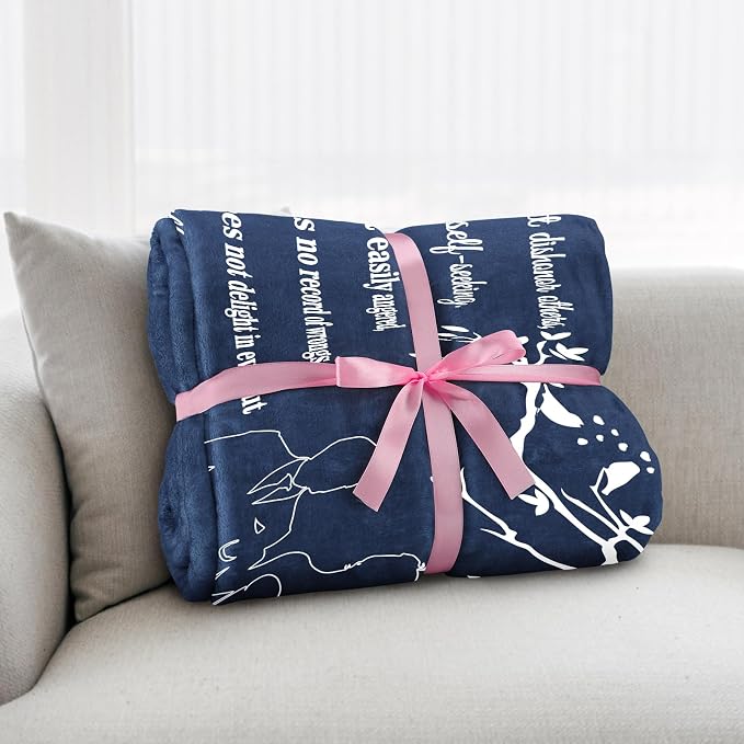 Wedding Gifts for Couples, Bridal Shower Gifts for Bride to Be Soft Blanket | Anniversary Mr and Mrs Gifts, Wedding Gifts for Newlyweds Wedding Throw Blanket 60*50 Inch (Blue)