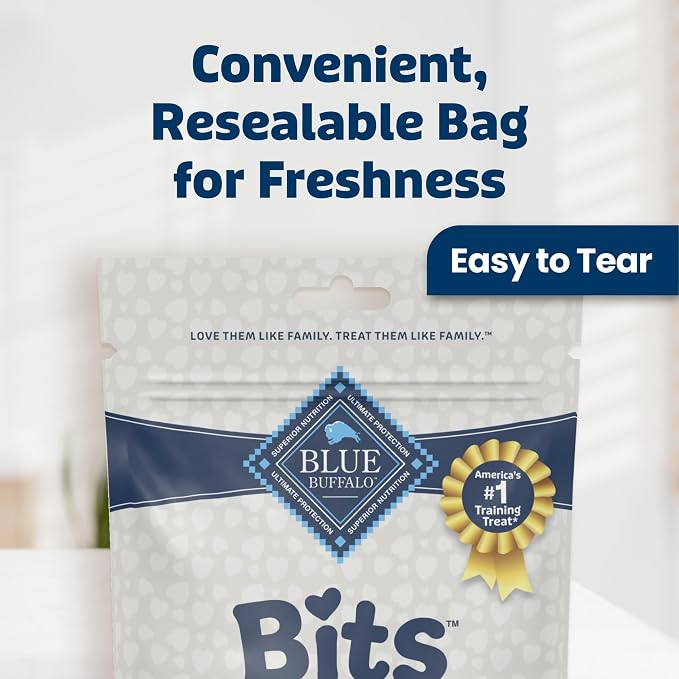 Blue Buffalo Bits Beef Training Treats, 19 oz | Real Beef First, DHA for Cognitive Development, No Chicken By-Product Meals, Free from Red Dye 40