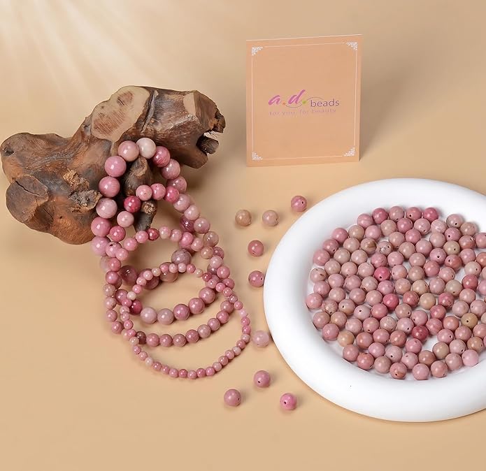 AD Beads Handmade Gemstone Stretch Elastic Bracelet Crystal Healing Reiki Nature's Beauty and Spiritual Essence Unisex