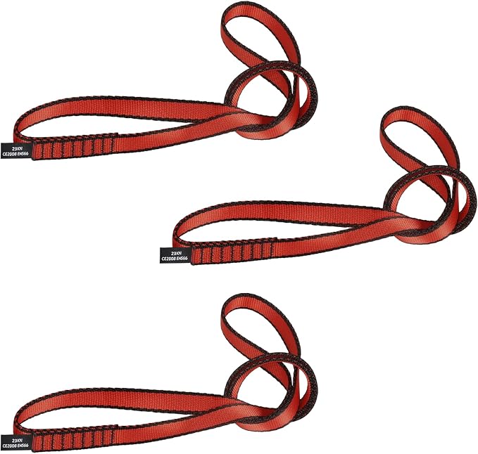 18MM Nylon Climbing Sling Runner 23KN CE2008/EN566 Strong Webbing Straps for Rock Climbing,Mountaineering, Rappelling, Swing, Yoga Hammock etc