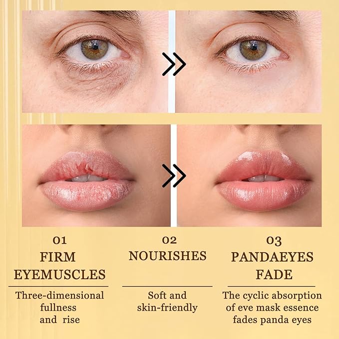 15 Pairs Under Eye Patches and 15 Pcs Lip Patches,Hydrating Under Eye Masks and Lip Masks,Moisturizing Eyepatches and Lipmasks,Travel Eyemasks for Dark Circles,Skin Care Gift Set for Women