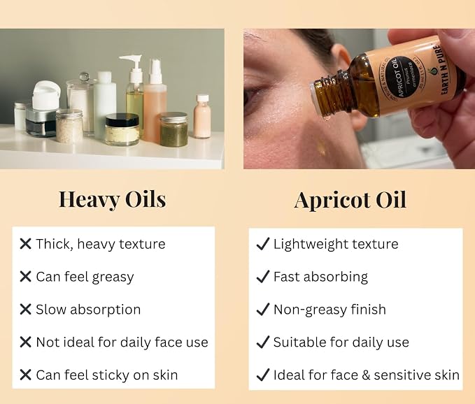 Earth N Pure Apricot Oil (Khumani Oil) Cold Pressed, Natural and Therapeutic Grade 15 ml