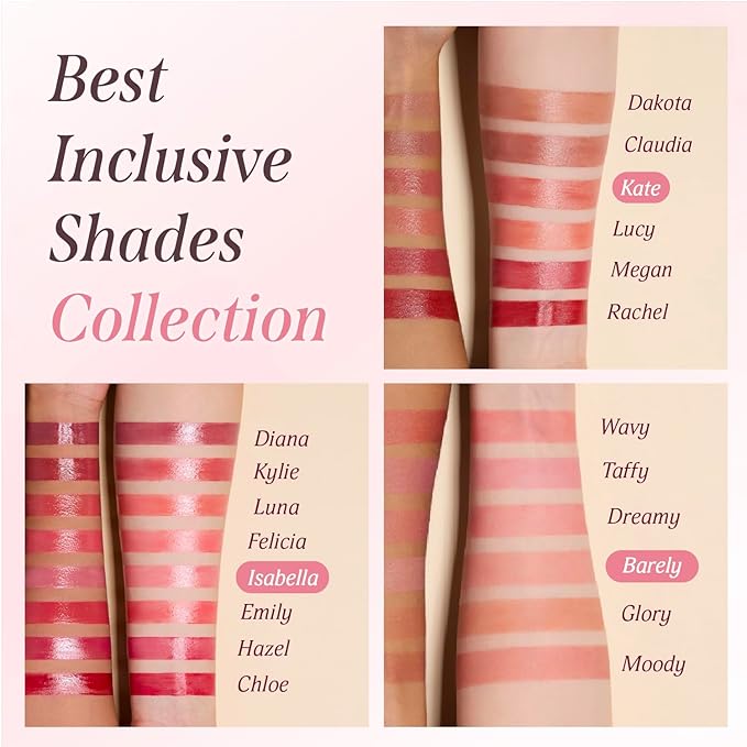 DEAR DAHLIA Vegan Makeup Mini Trial Kit | Petal Drop Liquid Blush Mini & Paradise Sensual Lip & Paradise Sheer Dew Lipstick - Weightless Buildable Blush | Natural Glow Lipsticks.