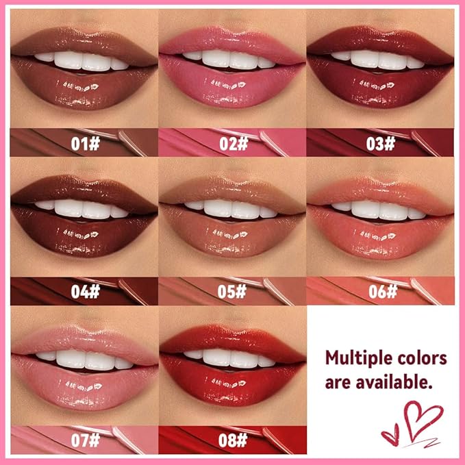 2Pc Butter Lipstick Tinted Lip Balm, Shine Moisturizing Plumper Lipstick for Women, Natural Nourishing Hydrating Lip Gloss Stain for Dry Lips, Lightweight Lip Liner Care Vegan Makeup, 02 & 03