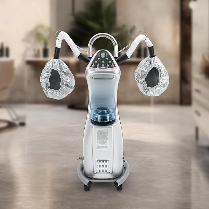 Professional Stand Hair Steamer, 650W Multifunctional Hair Treatment Machine Hair Color Processor, Freestanding Stand SPA Machine with Rolling Base for Beauty Salons, Hairs Salons, Home