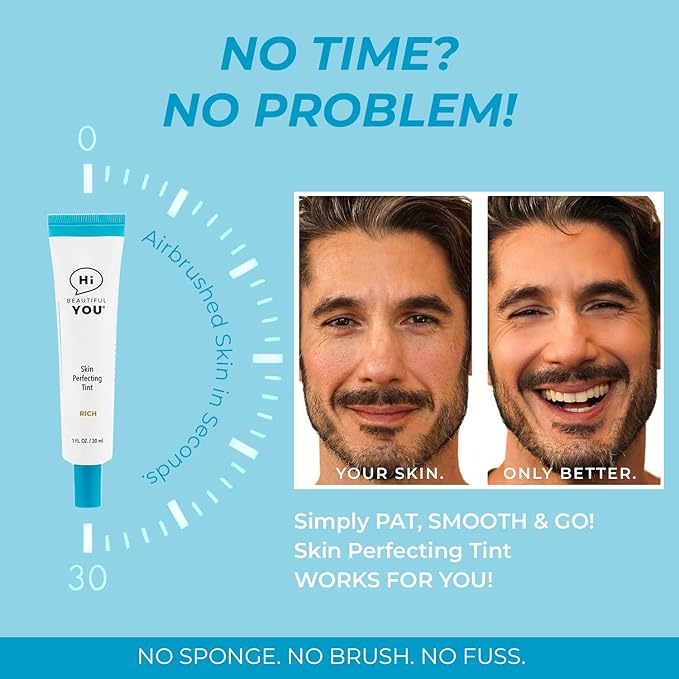 RICH - BE YOU SKIN Perfecting Tint with Hydrating Benefits - The Original Skin Perfector from the Creator of per-fekt - Lightweight, Natural Finish veryday Use. Enhance Skin Tone.