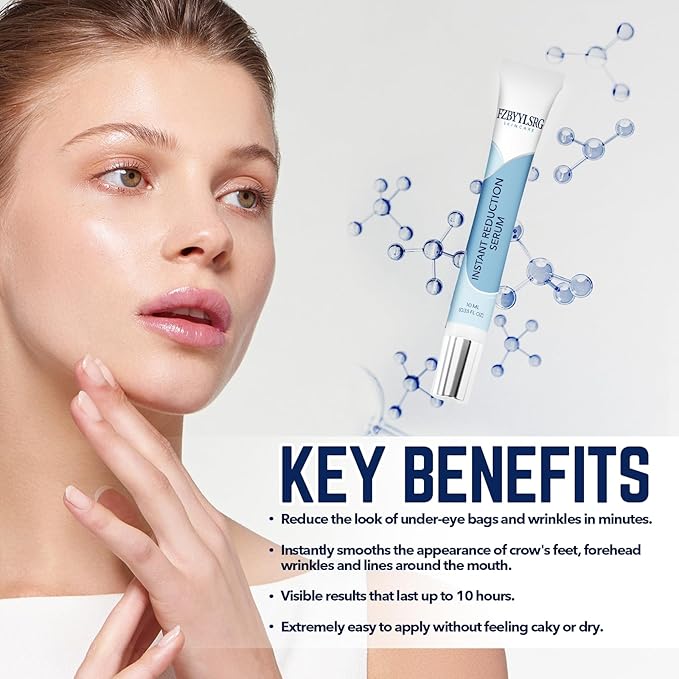 Rapid Reduction Eye Serum - Visibly Reduces Under-Eye Bags, Wrinkles, Dark Circles, Fine Lines & Crow's Feet Instantly, Facial Serum-10ML
