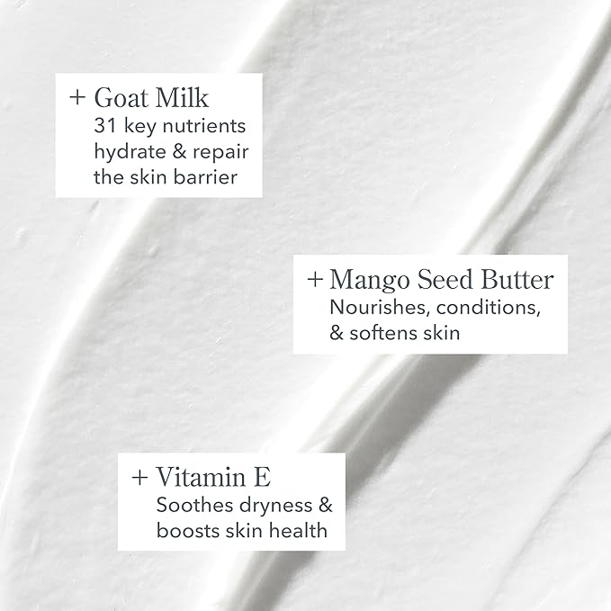 Beekman 1802 Whipped Body Cream – Moisturizes & Softens Skin with Goat Milk, Mango Seed Butter & Vitamin E – 8 oz – Juicy Peachy Lychee