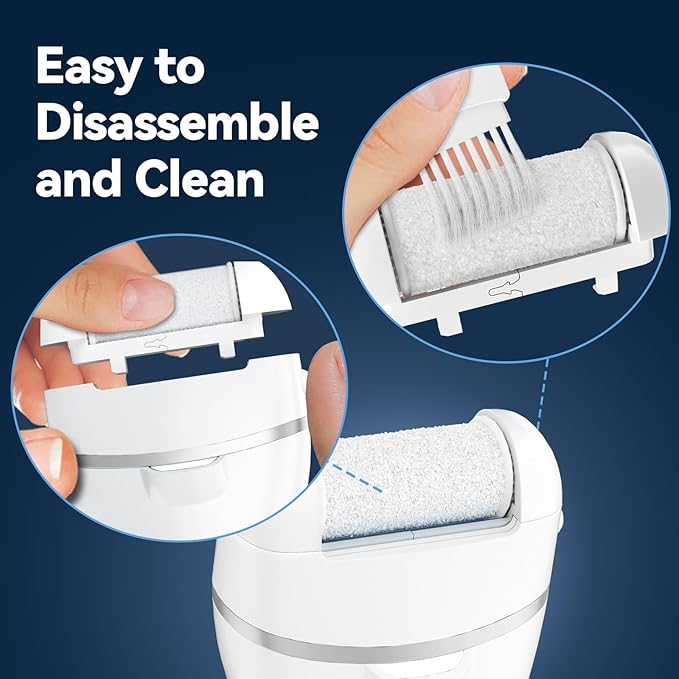 Wea&Hea Electric Callus Remover for Feet,17 in 1 Professional Pedicure Kit with 3 Roller Heads,2-Speed Rechargeable & Waterproof Foot File - Perfect for Dead Hard Cracked Dry Skin Care at Home