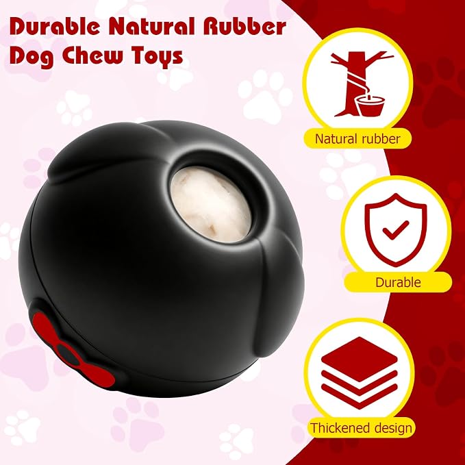 Yipetor Wobbly Dog Chew Toy, Frozen Treat Lick Ball for Medium Large Dogs