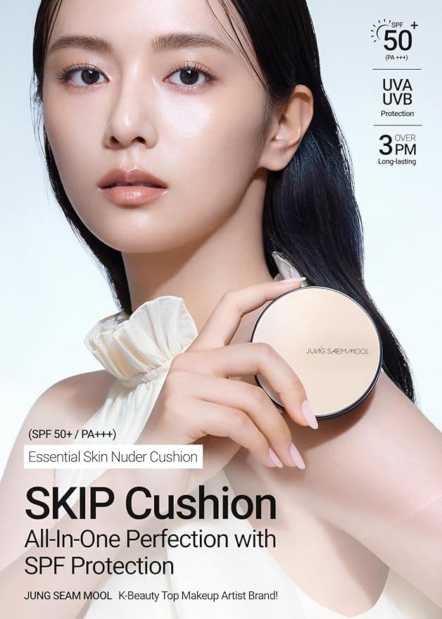 JUNG SAEM MOOL [ SPF ] Essential Skin Nuder Cushion (19 N-Light) | Refill Not Included (0.49 Fl Oz) | SPF50 Broad Spectrum | Natural Finish | Makeup Artist Brand