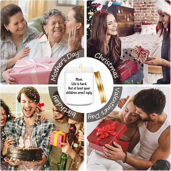 Funny Mothers Day Birthday Gifts for Mom,Gifts for Mom from Daughter Son,Thank You Lavender Scented Candles for Women.