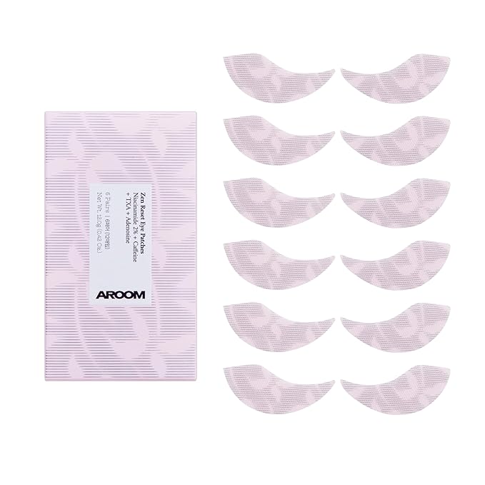 Zen Reset Eye Patches for Rejuvenating, Cooling, and Depuffing Under-Eyes and Dark Circles | Caffeine, TXA & Niacinamide | Korean Skincare (6 Pairs, 12 Patches)