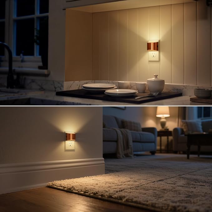 Night Light, Night Lights Plug into Wall, Adjustable, 3000K | 3 Level Brightness Adjustable Night Light, Dusk to Dawn Sensor Nightlights for Adults, Bedroom, Bathroom, Hallway, 2 packs