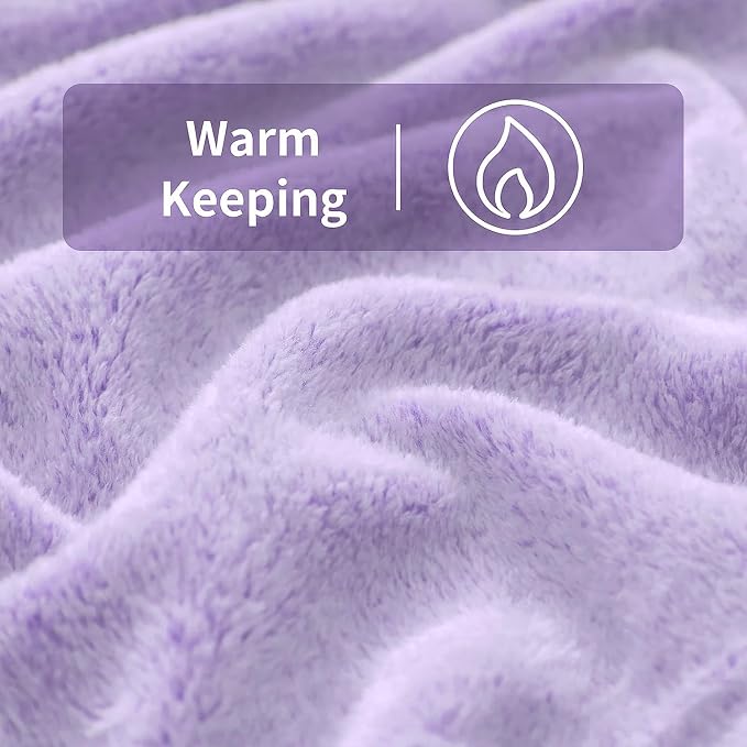 Purple Blanket Cheetah Print Throw Blanket Leopard Decor, 50"X60"