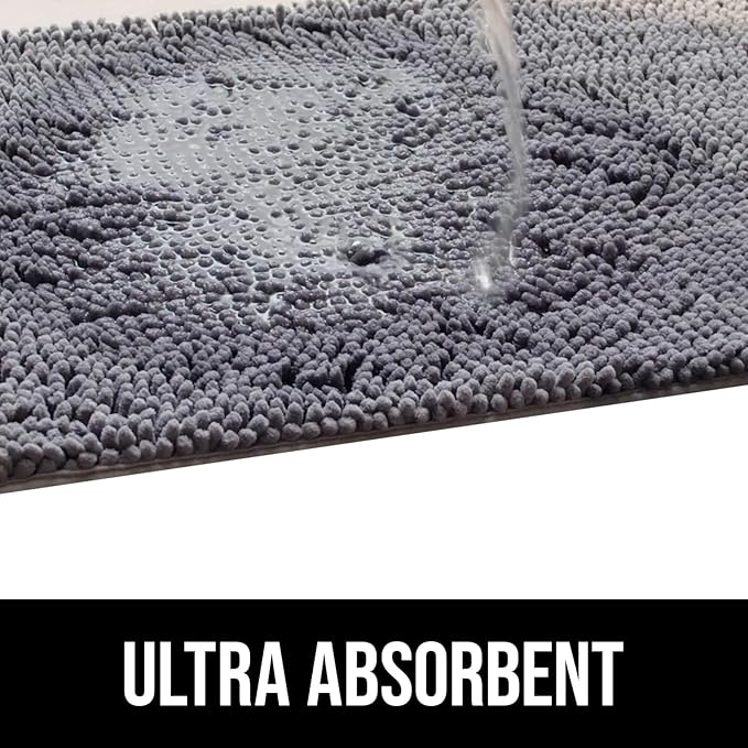 Muddy Mat® Dog Blanket - Chenille Water Absorption Blanket for Bed & Couch Cover for Dogs Washable, Anti-Slip Soft and Durable Furniture Protector for Dogs - Grey 29"x40"