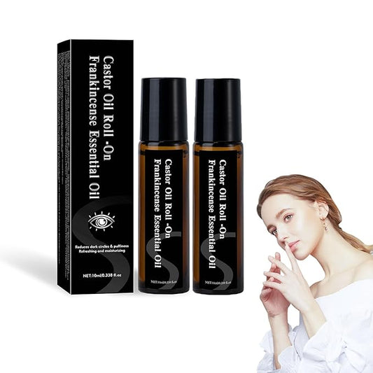 Castor Oil and Frankincense Eye Roller, Castor Oil Under Eye Roller, Castor Oil Frankincense Rollerball, Moisturizing, Anti-Wrinkle and Fine Line (2)
