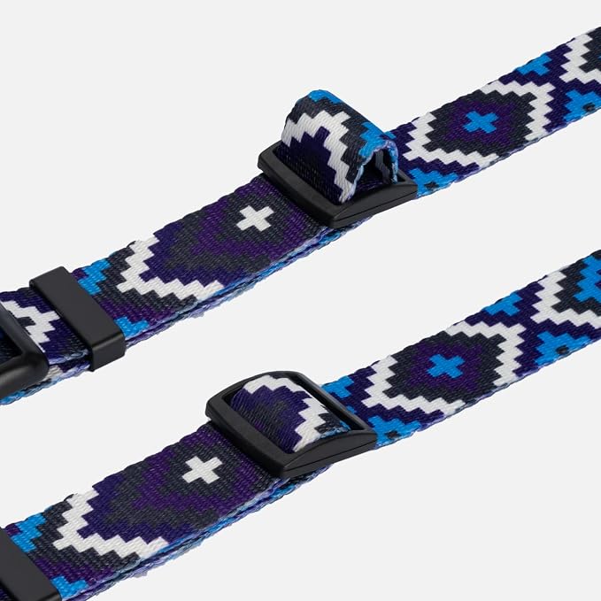 CollarDirect Aztec Dog Collar Adjustable Nylon Tribal Pattern Geometric Pet Collars for Dogs Small Medium Large Puppy (Ethnic Teal, Neck Fit 12"-16"