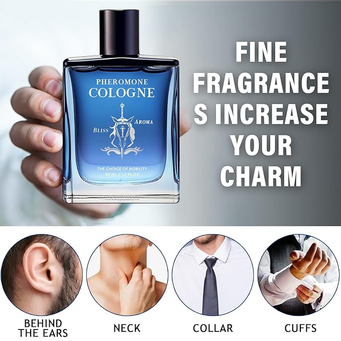 TKYT Pheromone Cologne for Men, Pure Premium Pheromone Cologne Perfume for Men Attract Women, Refreshing & Long-lasting Pheromone Essential Oil 1.7Oz