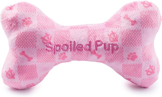 Haute Diggity Dog Chewy Vuiton Bone Plush Dog Toy, Designer Parody Toy