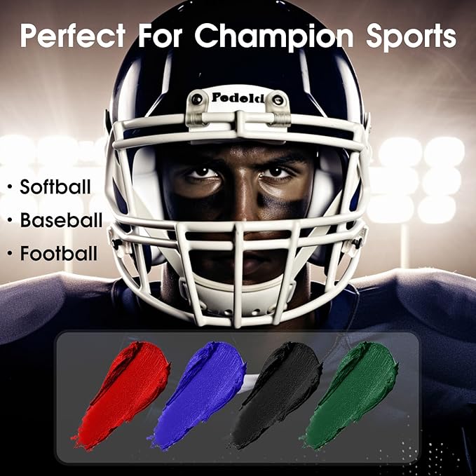 BOBISUKA Black Face Body Paint Stick, Eye Black Sticks for Sports Baseball Softball Football, Waterproof Eyeblack Painting Kit for Halloween Skeleton Skull SFX Cosplay Special Effects Costume Makeup