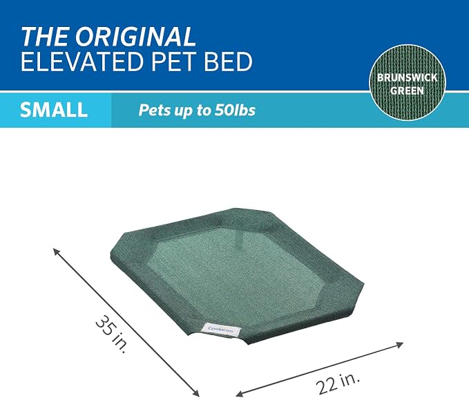 Original Pet Bed Replacement Cover - Brunswick Green - Small (35" x 22")