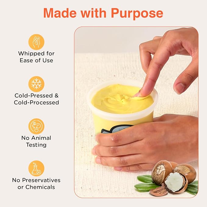 Whipped Shea Butter Fresh Flower - Nourishes, Moisturizes & Renews | 100% African Pure Shea Butter | Cold-Pressed & Cold-Processed | No Dyes & Parabens | Vegan | 11.50oz / 326g