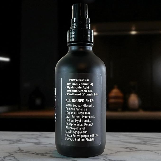 BLACKSTEEL Men's Anti-Aging Face Serum with Retinol & Hyaluronic Acid | One-Step Daily Wrinkle, Hydration & Firming Solution | Fast-Absorbing, Non-Greasy Skincare Made in USA | 4 oz Single Bottle