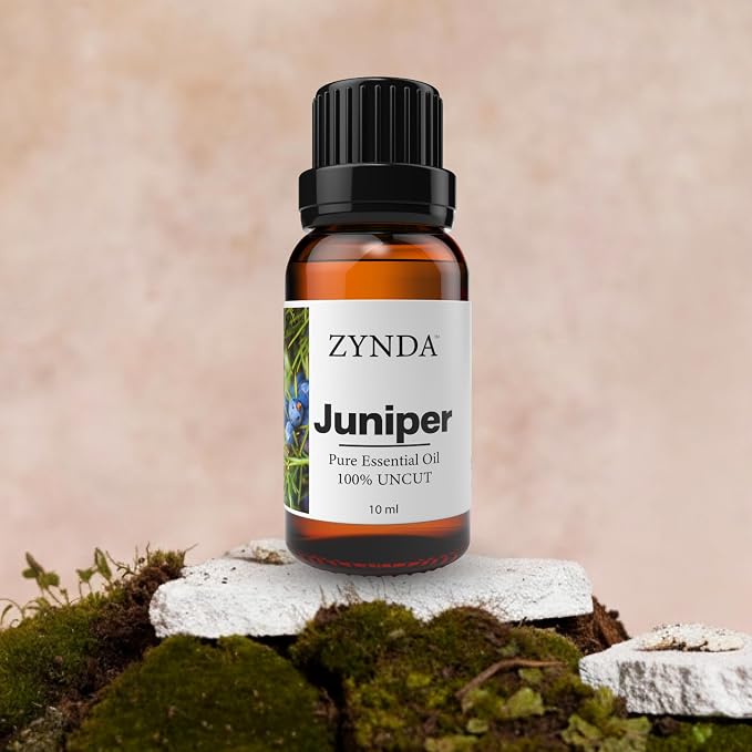 Premium Grade Juniper Essential Oil - Ideal Aroma Massage Oil to Nourish & Rejuvenate Your Skin - 100% Uncut, Natural & Therapeutic Juniper Berry Oil for Skincare & Emotional Balance - 10 ml