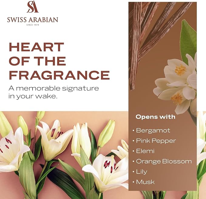 Swiss Arabian Musk 01 - Arabian Perfumes for Women and Men - Long Lasting Perfume - Spicy, Floral, Musk Perfume - Seductive Signature Aroma - 1.7 oz