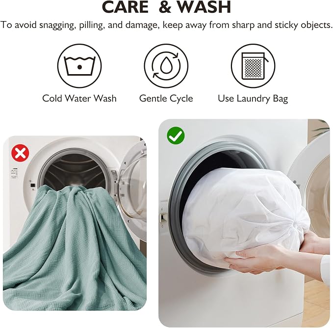 EMME Cotton Muslin King Blanket 4 Layer Ultra Soft Breathable Bed Layering Bedspread Coverlet Breathable Gauze Lightweight (Teal, 108"x90")