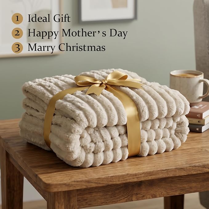 Fleece Throw Blanket for Couch & Bed, Cozy Warm Gifts for Women Girls | Soft flannel, no-pill & no-shed. Lightweight for sofa, chair, car and home decor. For Mother's Day, Graduation, Christmas.
