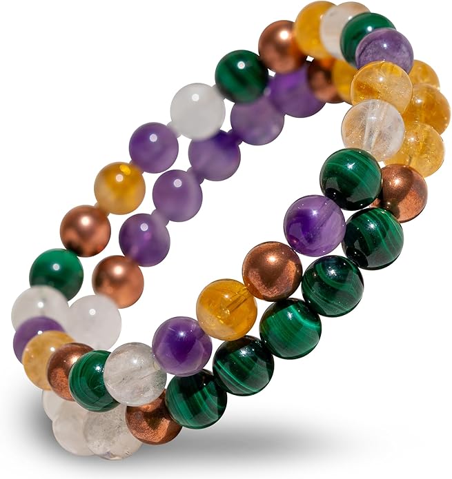 Conscious Items Wealth & Manifestation Bracelet for Women & Men, Prosperity Bracelet with Money Crystals & Natural Stone for Abundance, Goal Attraction, & Positive Intentions