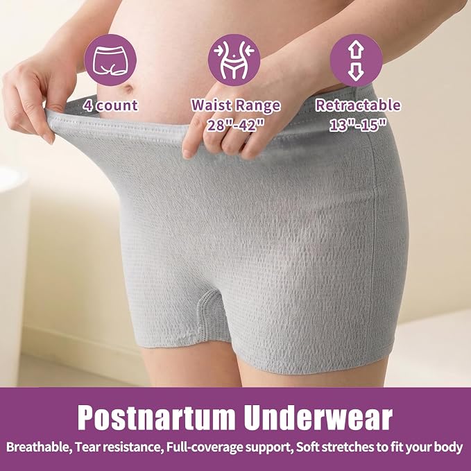20 Pcs Mom Postpartum Essentials Recovery Kit, Hospital Bag Must Haves for New Mom, Postpartum Pads, Peri Bottle, Cooling Spray, Perineal Cooling Pad Liners, Disposable Underwear, Hot&Cold Packs(Set)