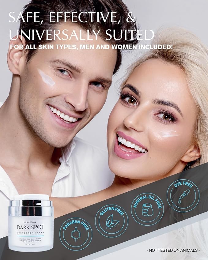 Enaskin Dark Spot Remover Cream: 2 Pack Value - Hyperpigmentation Corrector Targeting Dark Spots, Sun Spots, Freckles, Melasma & Age Spots - Dark Spot Corrector Serum for Women & Men