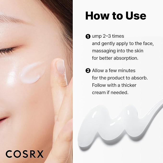 COSRX Oil Free Lotion with Birch Sap, Daily Acne Facial Moisturizer, Hydrating Moisturizer for All Skin Types, Korean Skin Care, Paraben free, 3.38 fl.oz / 100ml