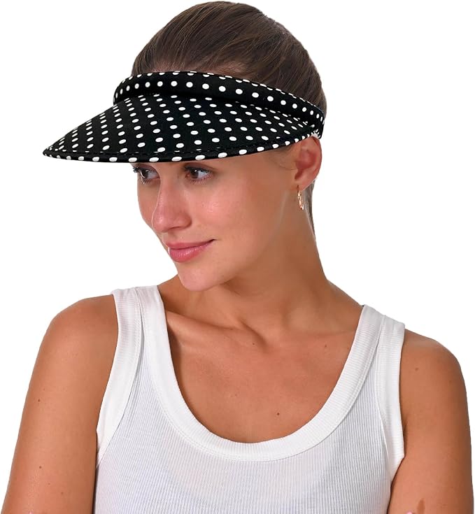 2 Pack Sun Visor Hats Women Men Clip On Wide Brim Visors Hat Outdoor Sports Golf Beach Travel Tennis Caps
