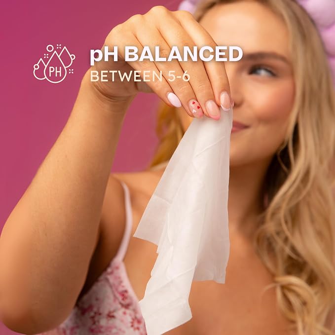 Loly & Lola Lady Wipes – Individually Wrapped Feminine Wipes | Travel Size, Biodegradable | pH Balanced (5–6) | Hypoallergenic, Fragrance Free | For Sensitive Skin, Gym, Period & On-the-Go Freshness