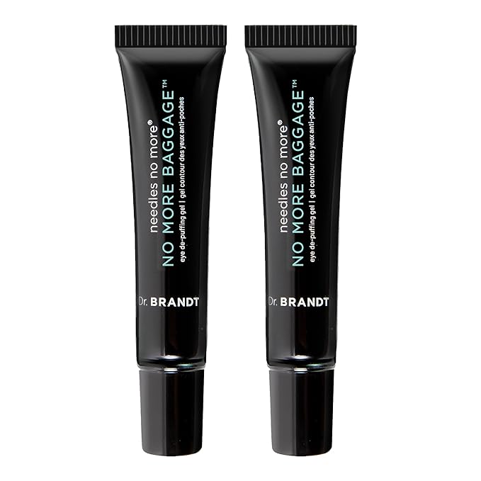Dr. Brandt Needles No More, No More Baggage - 0.23 oz, Pack of 2 - Minimizes Under-Eye Bags, Puffiness & Dark Circles