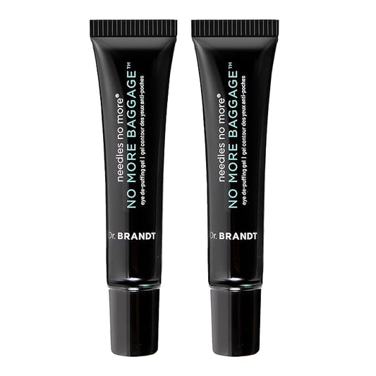 Dr. Brandt Needles No More, No More Baggage - 0.23 oz, Pack of 2 - Minimizes Under-Eye Bags, Puffiness & Dark Circles