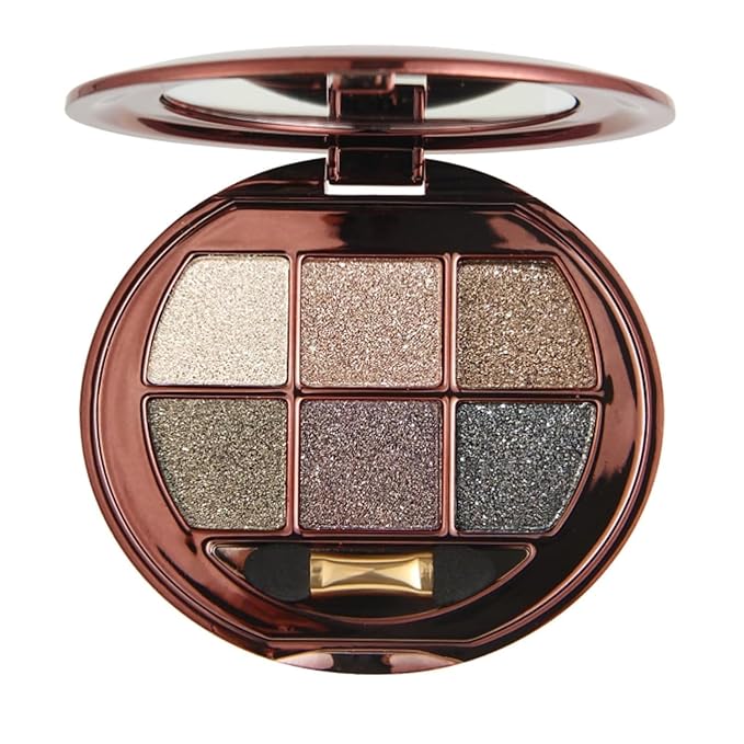 6 Color Eyeshadow Palette, Matte and Shimmer Powder Makeup, Highly Pigmented Blendable Shadows, Long-Lasting Waterproof, Natural Nude Brown Pink Shades A01