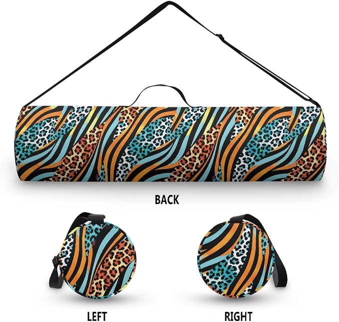 Yoga Mat Bag with Adjustable Shoulder Strap and Handle Zipper, 30in Wide x 6.3in Diameter for Yoga Mat Storage