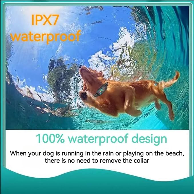Dog Bark Control Collar, Smart Anti-Barking Collars, Rechargeable, Anti-Barking Training Collars, Three Anti-Barking Modes, Barking Collars for Large, Medium and Small Dogs (Waterproof ipx7)