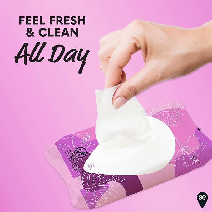 Summer's Eve Feminine Wipes, Island Splash, Vaginal Wipes, Feminine Care to Help Remove Vaginal Odor, Gynecologist Tested, 32 Wipes, Pack of 12