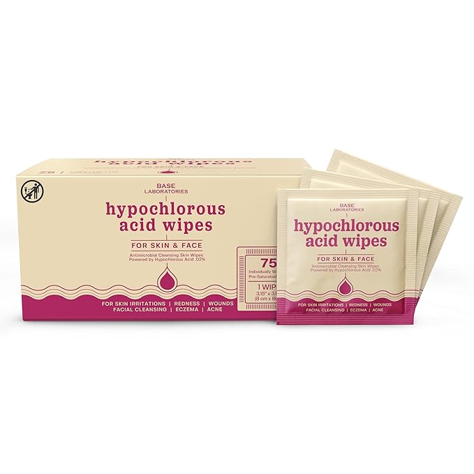 BASE LABORATORIES Hypochlorous Acid Wipes & Hypochlorous Acid Spray Bundle