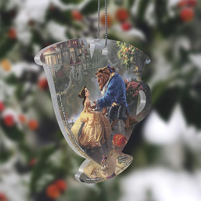 Disney - Beauty and the Beast - Thomas Kinkade - Chip Teacup Shaped Hanging Acrylic Print Accessory ACPTEACUP279