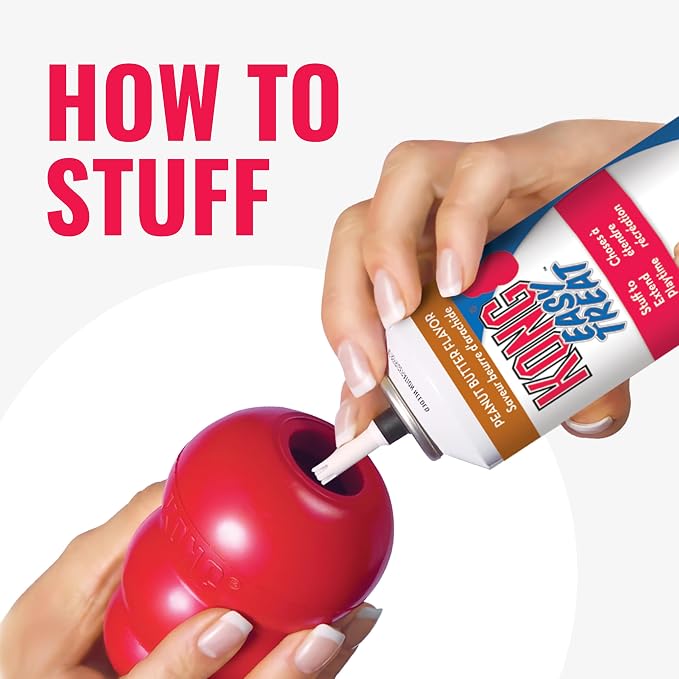 KONG Classic Stuffable Dog Toy, Natural Rubber Chew, for Large Dogs | Treat-Filling Fetch & Chew Toy with Erratic Bounce, Made from KONG Durable Natural Rubber for Extended Playtime