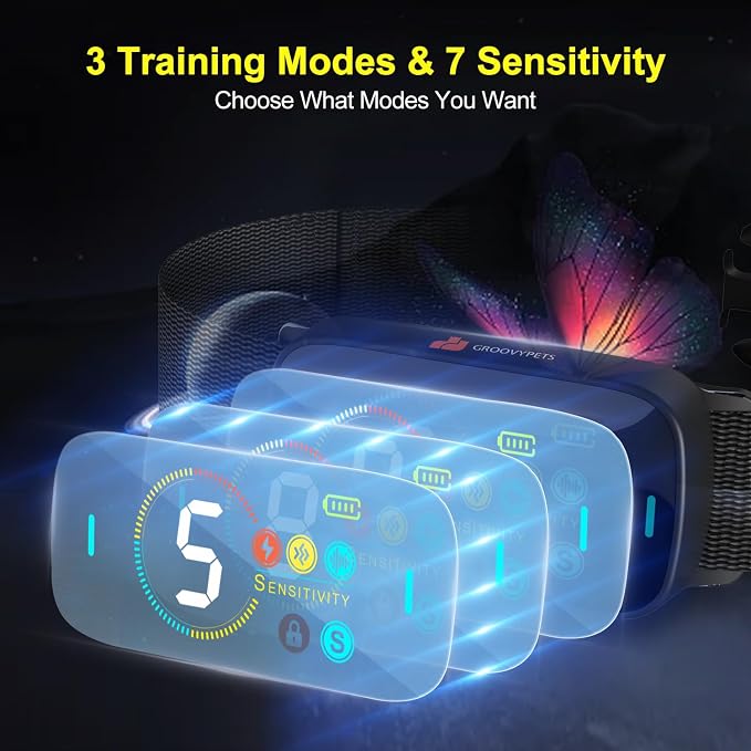 Ultrasonic Color Screen Smart Automatic Anti bark Dog Collar Intelligent Waterproof Rechargeable Barking Terminator